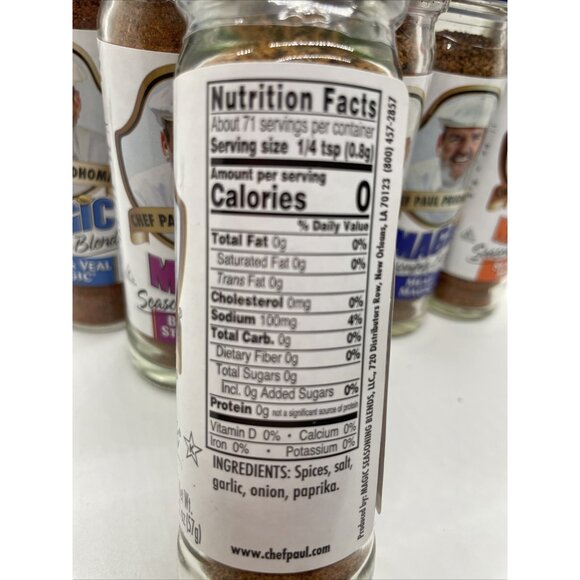 FRESH Magic Chef Paul Prudhomme's Magic Seasoning 6 Jar Set Variety Pack Lot - Picture 8 of 15